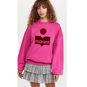 Isabel Marant Etoile Mindy Sweatershirt in Neon Pink